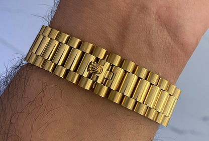 الصور حقيقية دون اي تعديل - رولكس داي ديت فول يالو جولد كلين ماكينة سويسري طبق الأصل لا تميز