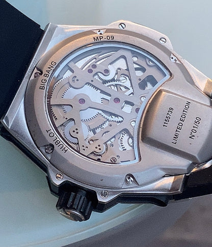 هوبلوت بيجبانج فلوتينج توربيون سلڤر دايموند ( زركونيا نقي و الساعة اعلى جودة بعد الاصلية ) - صور حقيقية بالموبايل بدون تعديل (السعر بالدينار الاردني 600 دينار)