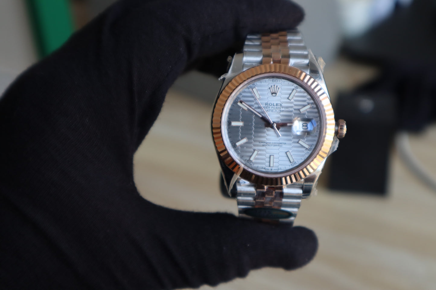 رولكس دايت جاست كلين - تو تون ٢٠٢٤ طبق الأصل طلاء ذهب عيار ١٨