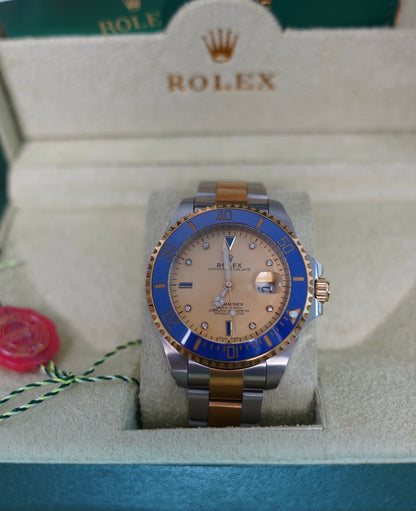 41 mm ساعة رولكس سابمارينر ذهبي و أزرق سوبر كواليتي
