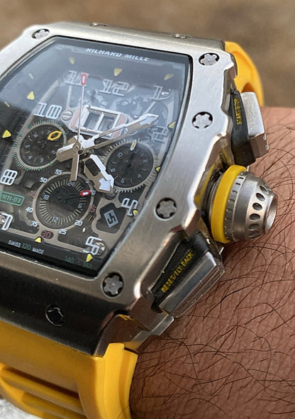 ريتشارد ميل ١١ طبق الاصل وارد تركيا - باله سعرها في تركيا ٣ الاف دولار - سعر الساعة مليون و مئة الف