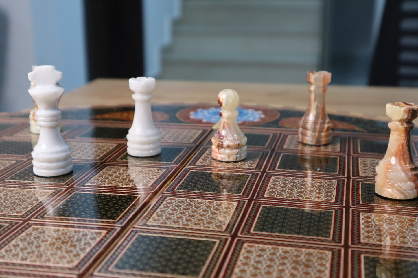 طاولي + شطرنج قطعة فنية للاقتناء - حجم كبير