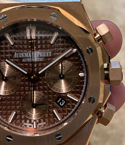 اي بي رويال اوك كرونوجراف روز جولد - كلين طبق الأصل ماكينة سويسري