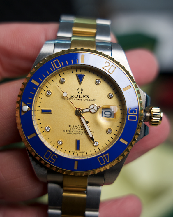 41 mm رولكس سابمارينر ذهبي و ازرق اصدار محدود - قطعة واحدة