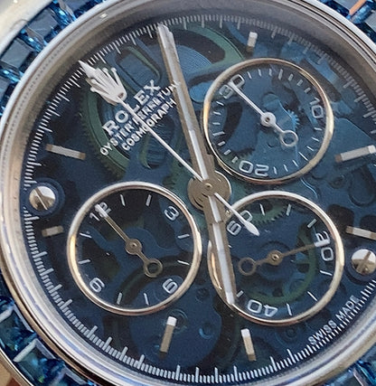 Rolex Daytona Blue Ruby- حبة واحدة طبق الأصل (السعر بالاردني 1500دينار واصلة لعمان)