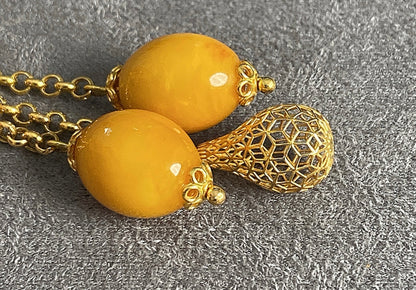 سبحة كهرب ألماني كبس - ذهب صافي عيار ٢١ ( ليس طلاء )