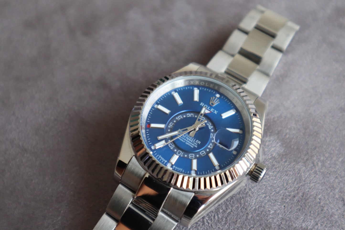 رولكس سكاي دولر مينا ازرق - الأعلى طلباً جودة الساعة جراند ماستر