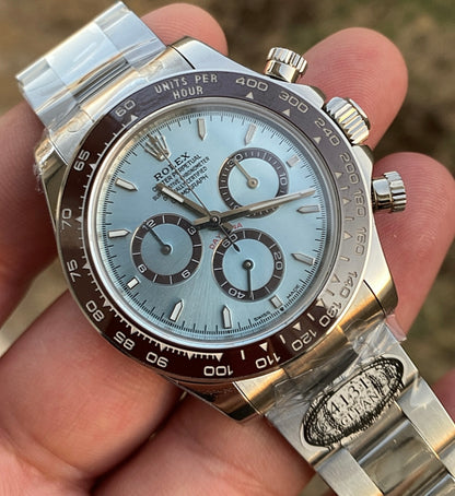 رولكس دايتونا ٢٠٢٥ كوزموجراف ايس بلو - كلين طبق الاصل ماكينة سويسري