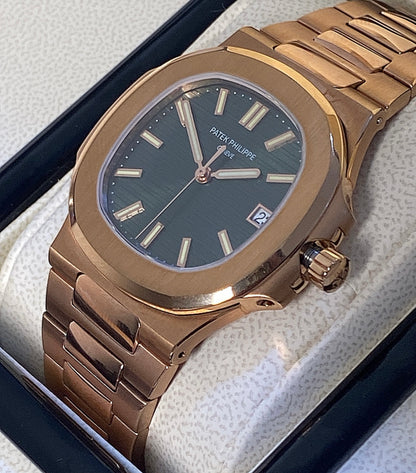 ‏patek philippe 5711- تطابق ١٠٠٪؜ ماكينة سويسري باتيك فيليب نوتليس كلين قطعه واحده