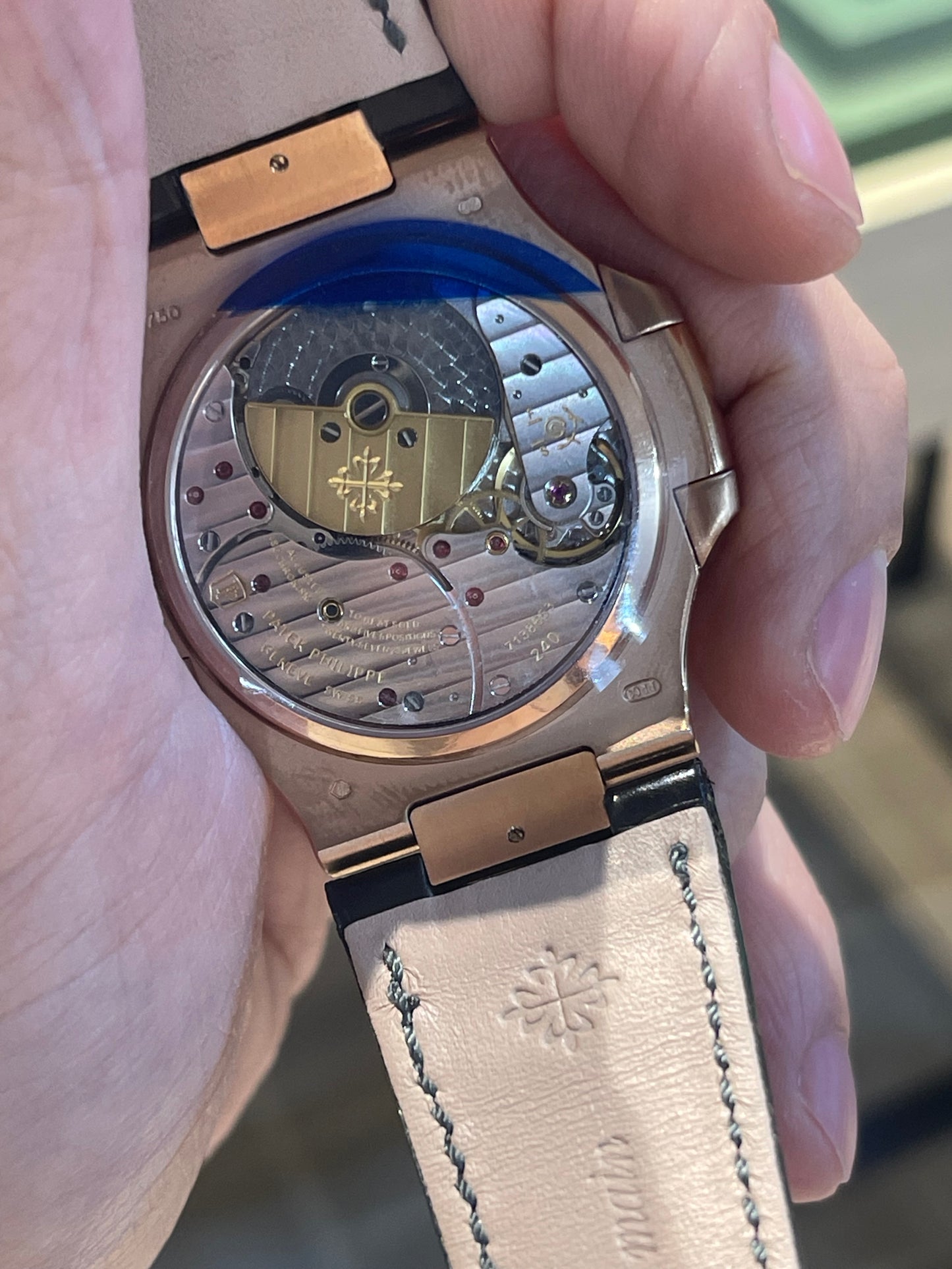 باتيك فيليب 5712 كلين طبق الأصل لا تميز عن الأصلية- ستراب اسود