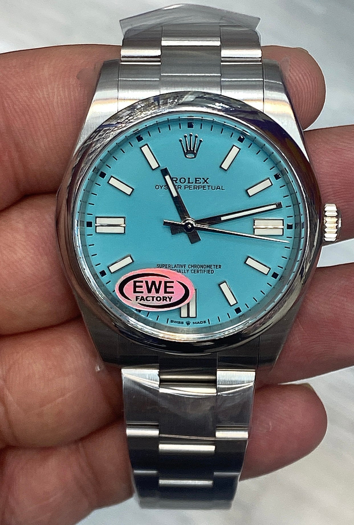 رولكس اويستر بربتشوال تيفاني مصنع اي دبليو اي اقوى جودة لا يمكن تميزها - ماكينة سويسري