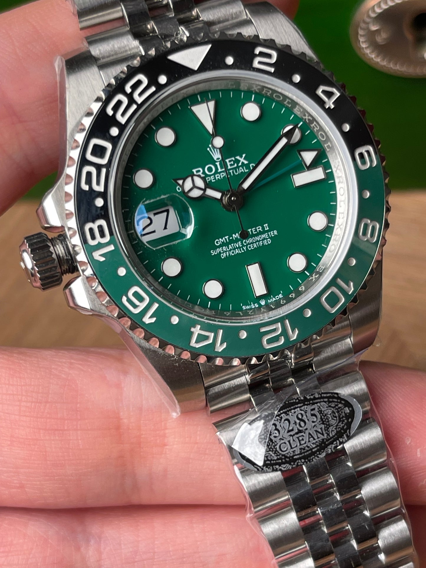 رولكس سبرايت ٢٠٢٥ مينا اخضر كلين طبق الأصل