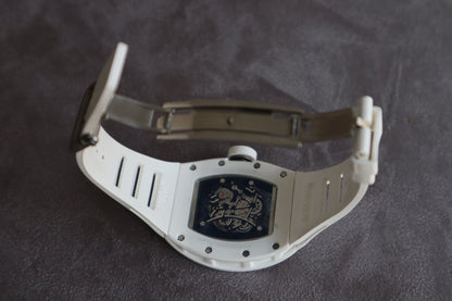 ريتشارد ميل بوبا واتسون وايت سيراميك اديشن - الساعة كلين طبق الأصل  حبة واحدة