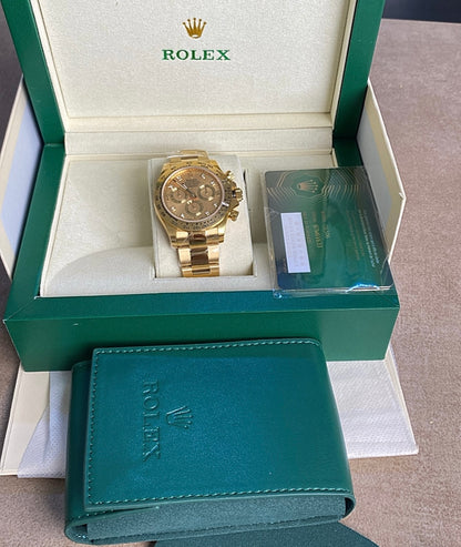 رولكس دايتونا ذهب اصفر مينا ذهب  كلين - ذهب طلاء عيار ١٨  ليعطي نفس لمعان الأصلي