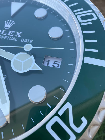 قسم رجال الاعمال - ساعة رولكس سابمارينار للحائط - صناعة يدوية للمينا منفذ تاريخ و ارقام لومينوس مثّل ساعة اليد الاصلية