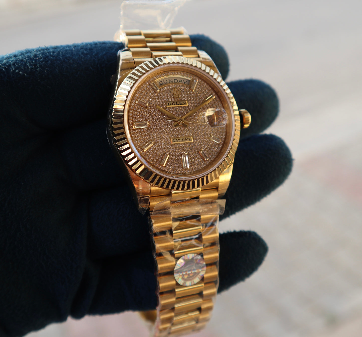 Roled day-Date pave Diamond Dial