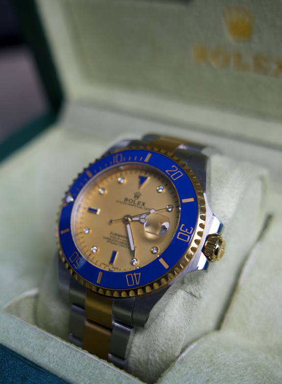 41 mm رولكس سابمارينر ذهبي و ازرق اصدار محدود - قطعة واحدة