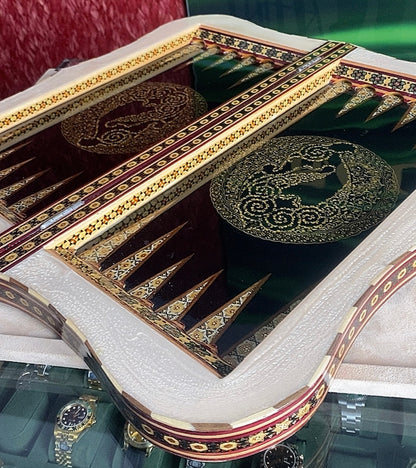 تحفة فنية صناعة يدوية - طاولي و شطرنج رسمة واحدة فقط يعني الحبة الوحيدة في العراق - احجار الطاولي و الشطرنج صناعة يدوي  بادق التفاصيل (t4)
