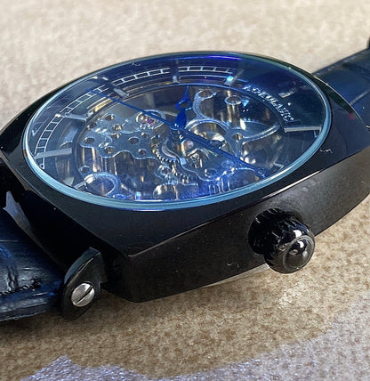 ساعة اكوالاسك ماكينة سويسرية اوتوماتك ويندنج - قطعتين ويا كارد الكفالة المختوم