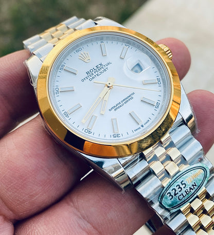 رولكس دايت جست سير جوبلي تو تون ( مستحيل تميزها بأيدك ) - كلين طبق الأصل - سيريال حقيقي  - ماكينة مطابقة للاصلية