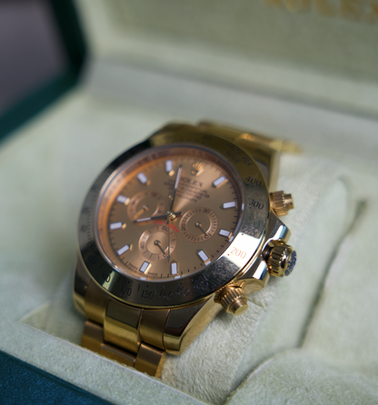 43 mm رولكس  دايتونا اوتوماتيك - مستعمل بحاله الجديد (ذهبي)