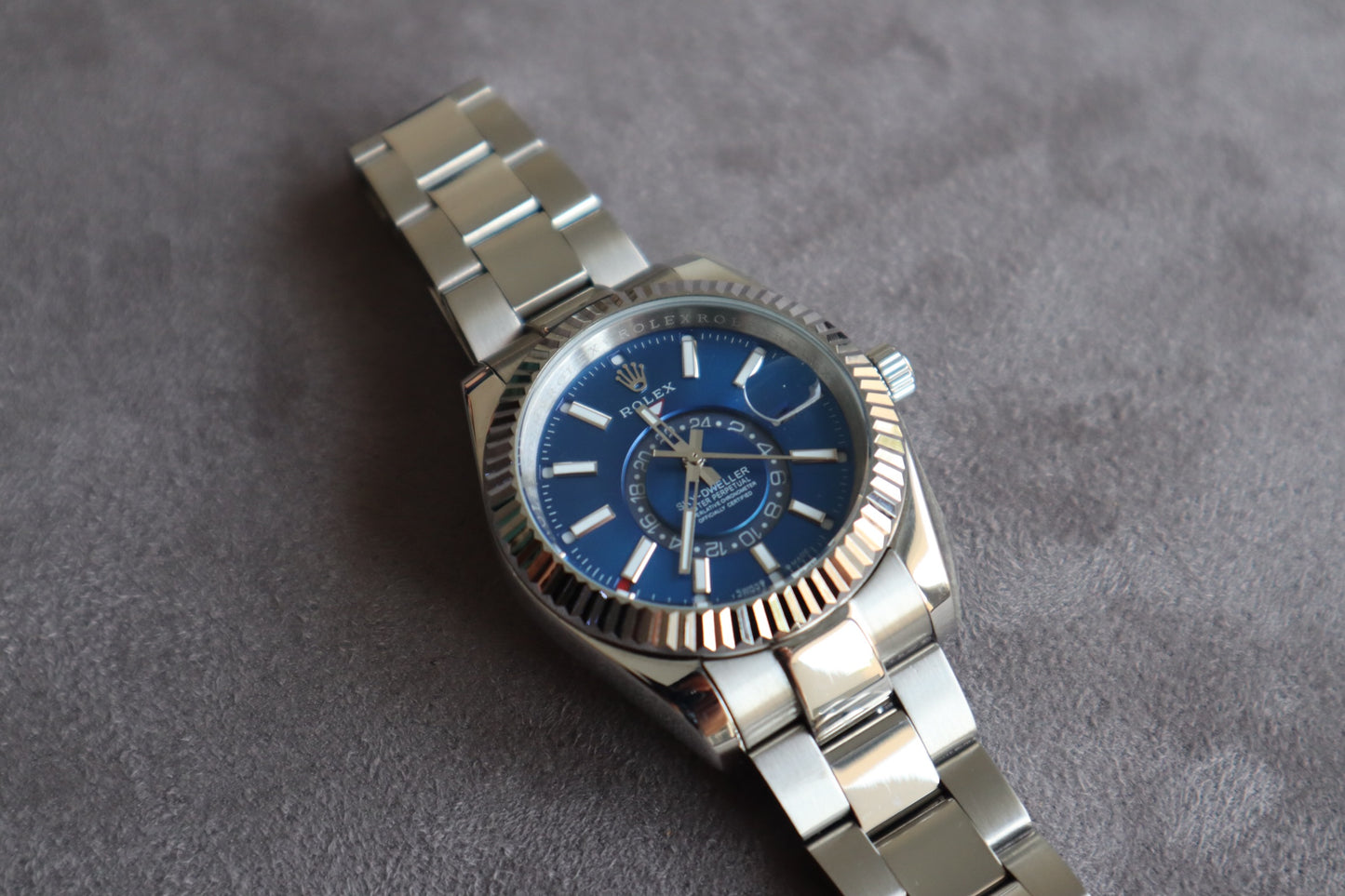 رولكس سكاي دولر مينا ازرق - الأعلى طلباً جودة الساعة جراند ماستر
