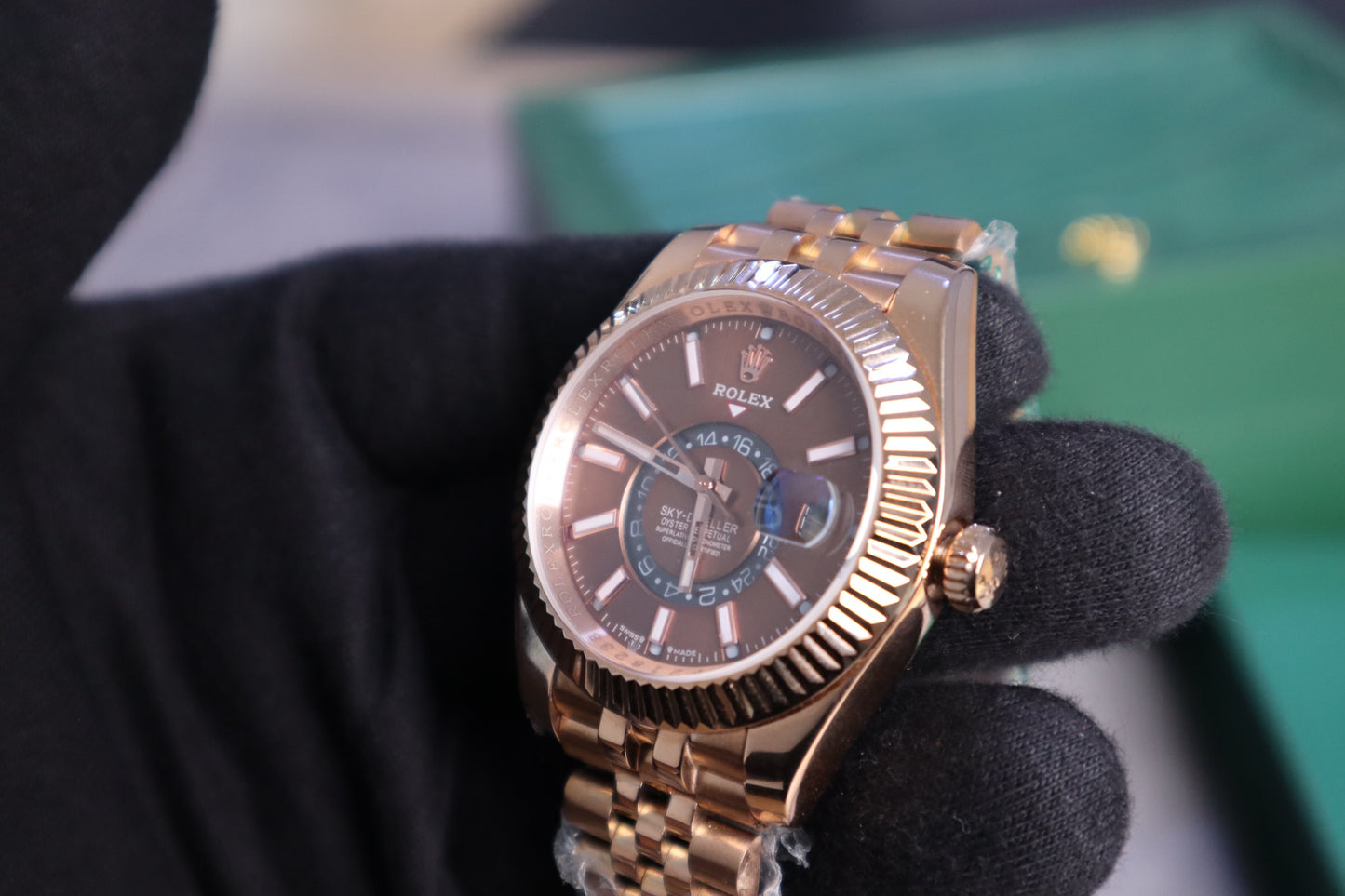 رولكس سكاي دولر جراند ماستر فول روز جولد - درجة اولى