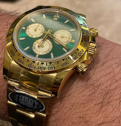 رولكس دايتونا يالو جولد مينا اصفر- كلين طبق الأصل ماكينة سويسري كورمو جراف
