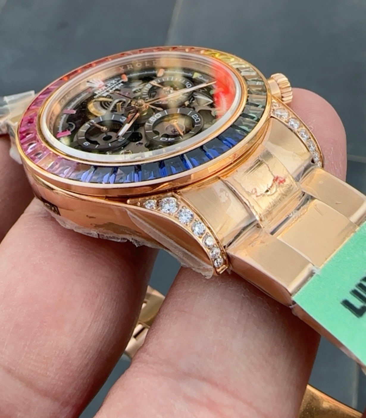 Rolex Daytona Rainbow مصنع لاكجري بلس طبق الاصلية