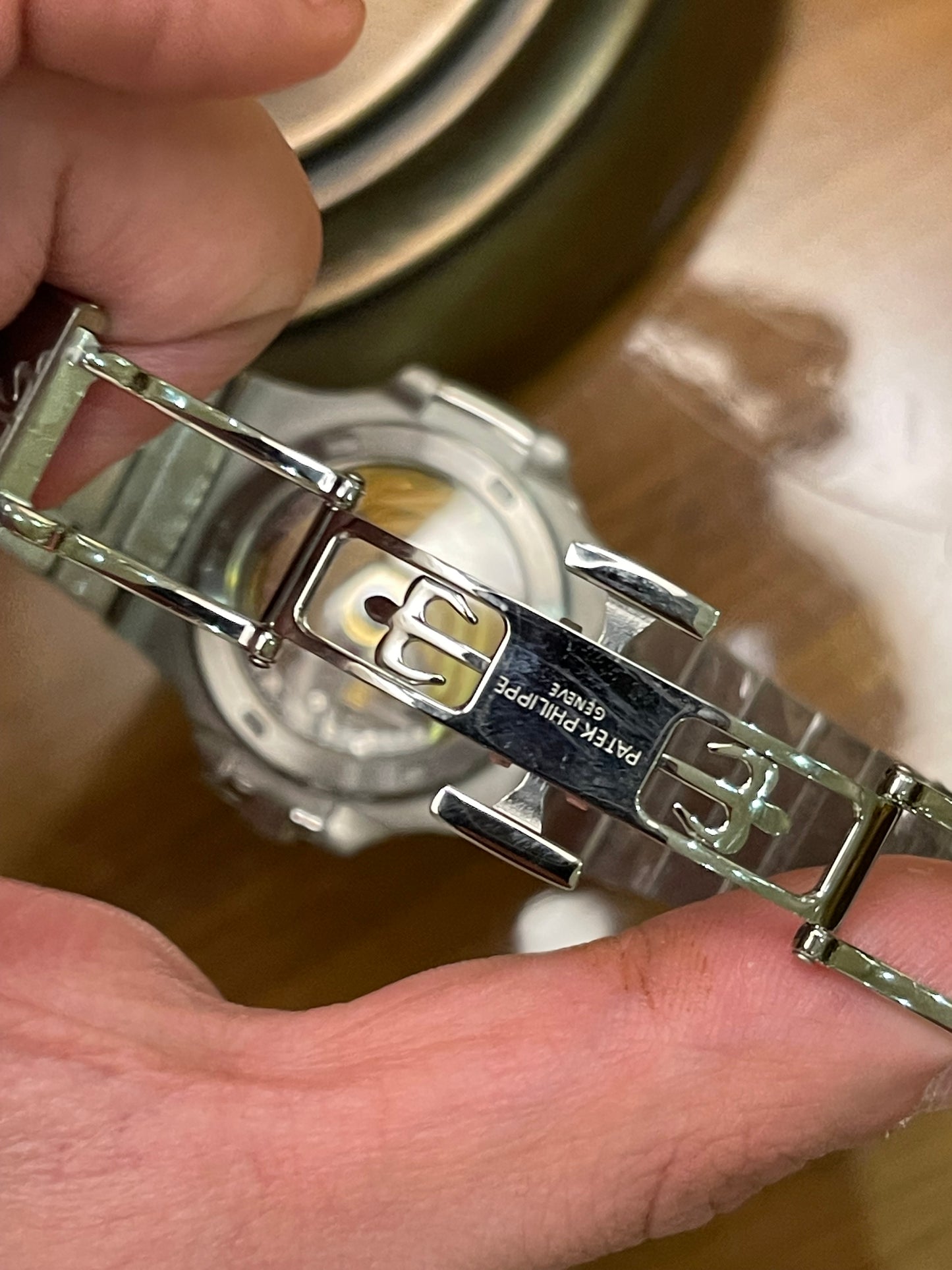 باتيك فيليب نوتلس نادرة جداً- مينا زيتوني بيزيل اوليڤ  زيتوني طبق الاصل اعلى جودة