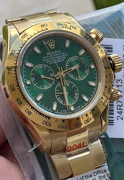 روليكس دايتونا جولد  مينا أخضر ٢٠٢٤ - كلين قطعة واحدة