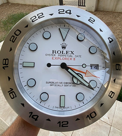 قسم رجال الاعمال - ساعة رولكس اكسبلورار للحائط - صناعة يدوية للمينا منفذ تاريخ و ارقام لومينوس مثّل ساعة اليد الاصلية