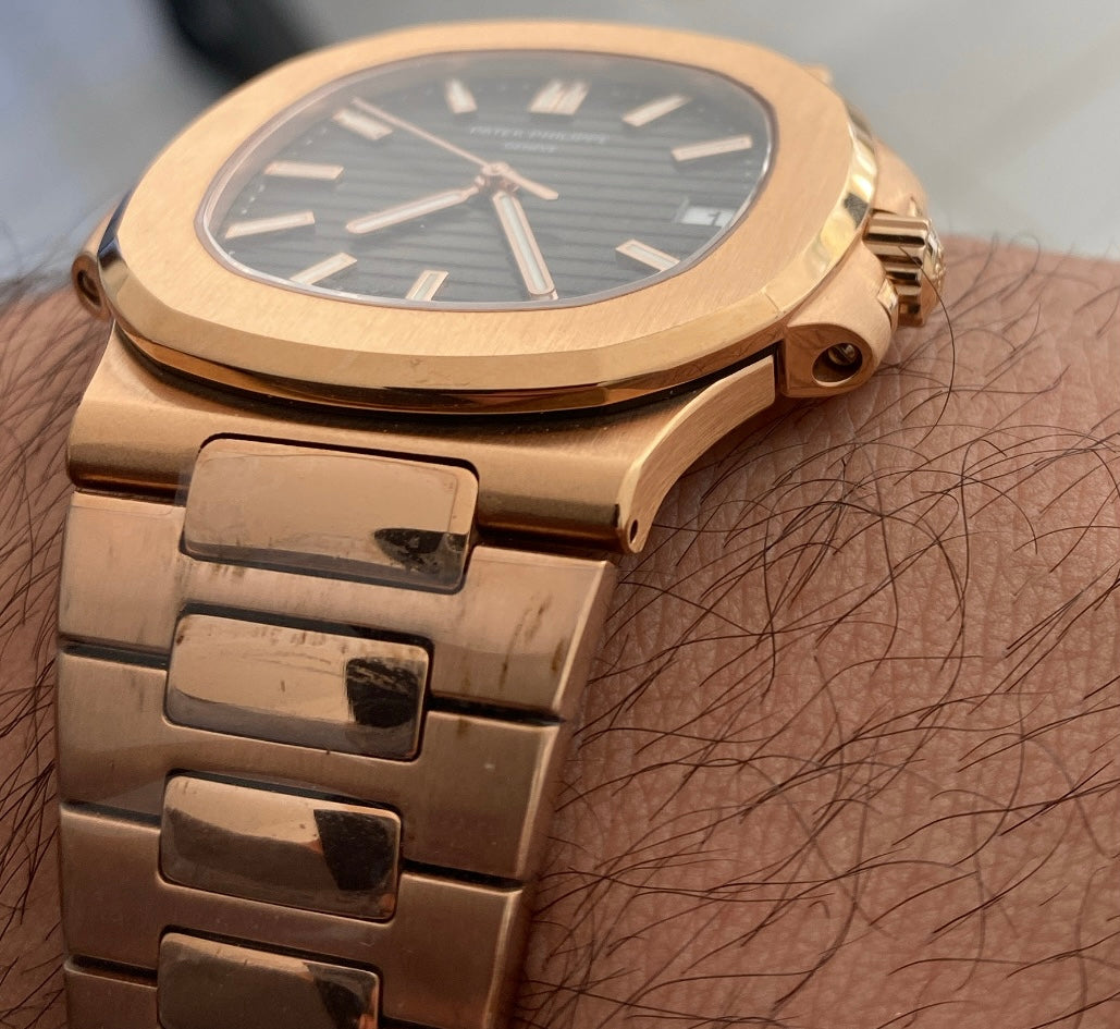 حبة واحدة كلين - باتيك فيليب نوتلس ٥٧١١ كلين طبق الأصل روززجولد