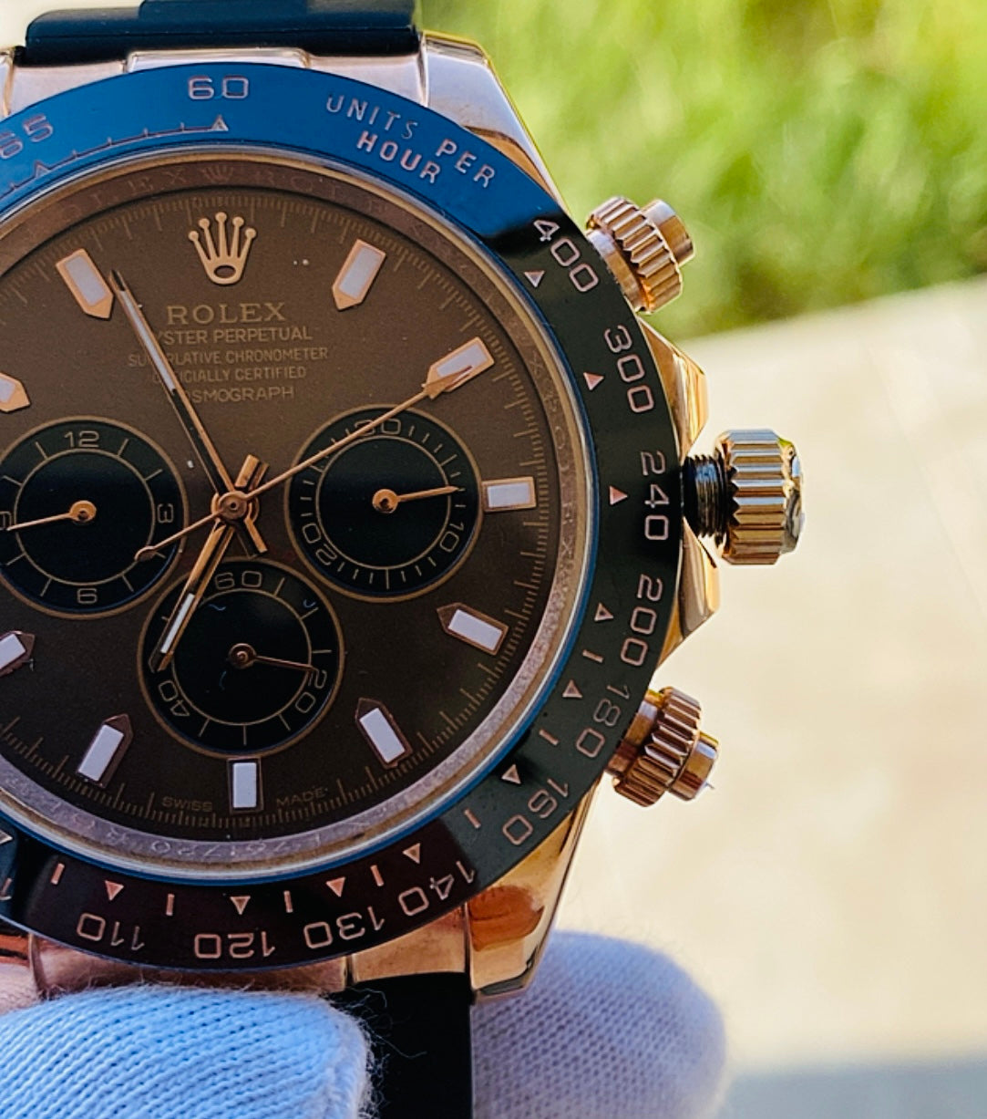 رواكس رولكس دايتونا شوكليت  ٢٠٢٤   مستعملة بحالة الجديد ماكينة سويسري