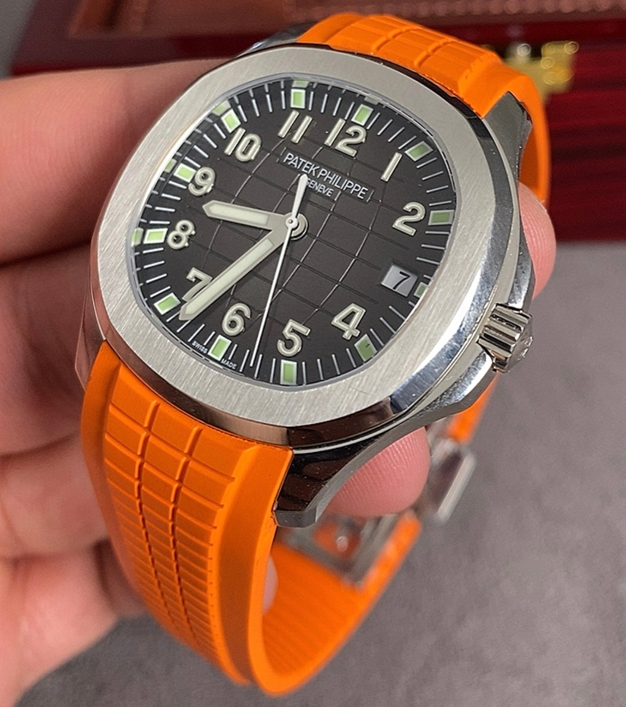 باتيك فيليب اكوا نوت ستراب اورانج- كلين طبق الأصل