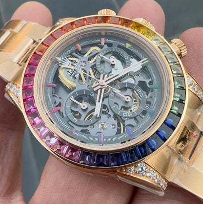 Rolex Daytona Rainbow مصنع لاكجري بلس طبق الاصلية