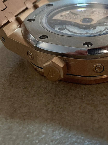 AP Royal Oak Calendar rose gold 41 mm - Clone - قطعة واحدة