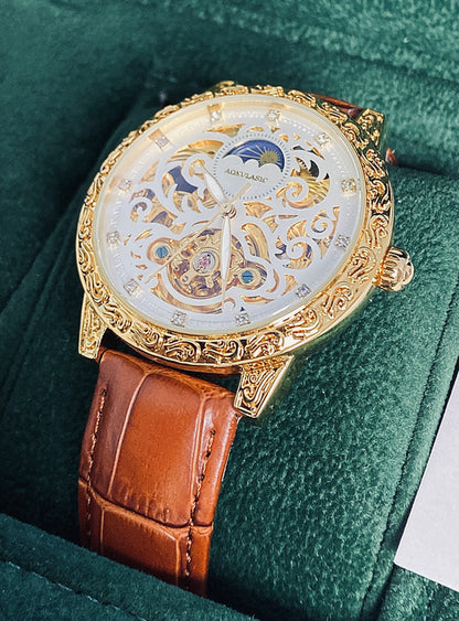 اكوناستك كونستانتين مون فيس - لون ذهبي ماكينة سويسرية