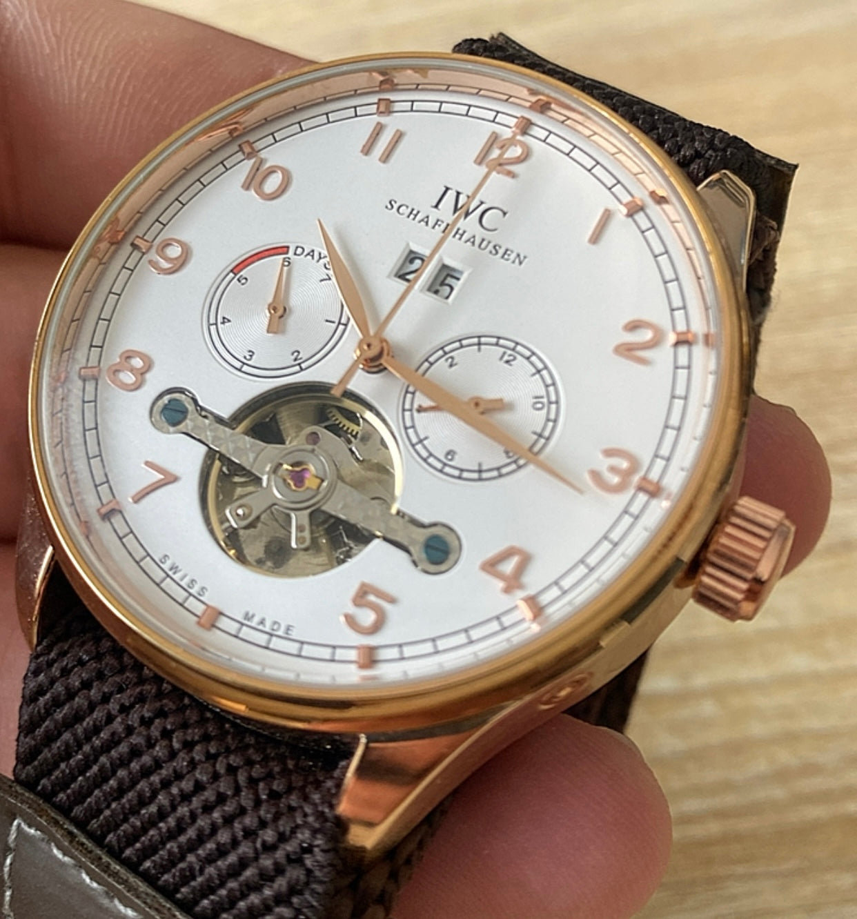 IWC AFTER MARKET EDIT 952 - الساعة كاين طبق الأصلية تم التعديل عليها - الساعة فينتج دون اوراق