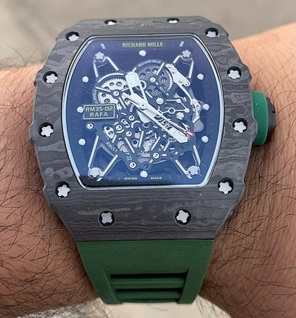 RM 35-02 RAFA - ريتشارد ميل اصدار ليميتد رافايل نادال لون ارمي (السعر بالاردني 550 دينار واصلة لعمان)