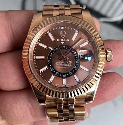 رولكس لاند دويلر روز جولد - جراند ماستر طبق الاصل بتعقيدة ال جي ام تي