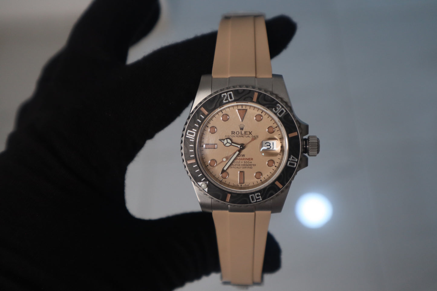 Rolex Submariner DIW - اصدار خاص قطعة واحدة كلين طبق الأصل ماكينة سويسري (سير عدد 2 رابر و تيتانيوم فضي) (السعر بالاردني 750)