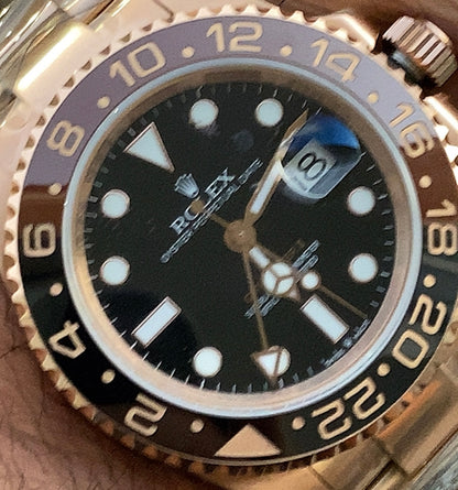 ROLEX GMTMASTER ROOTBEER- كلين طبق الأصل بالتعقيدات و السيريال