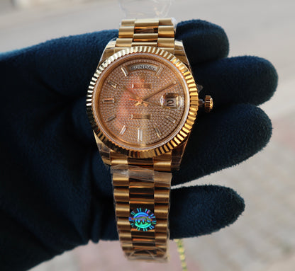 Roled day-Date pave Diamond Dial