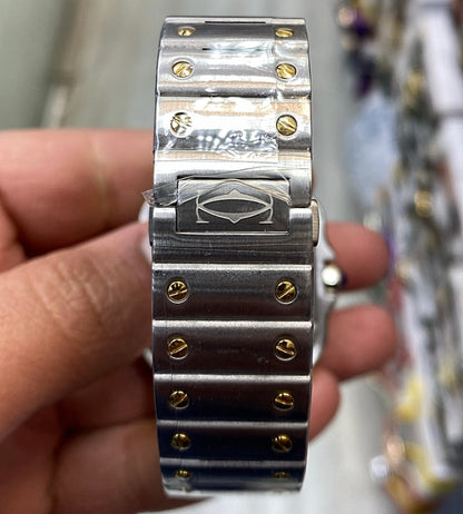 39,8  mm كارتير سانتوس إطار ذهبي ومن الداخل اسود - كلين تايتل