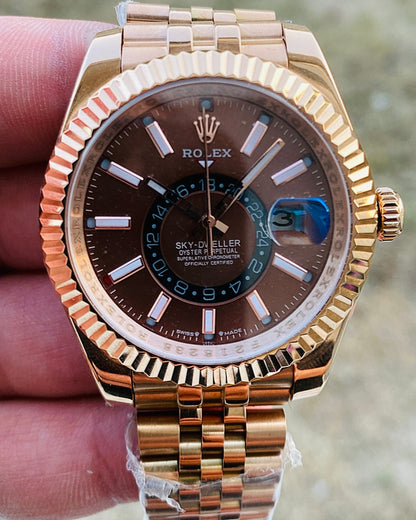 رولكس لاند دويلر روز جولد - جراند ماستر طبق الاصل بتعقيدة ال جي ام تي