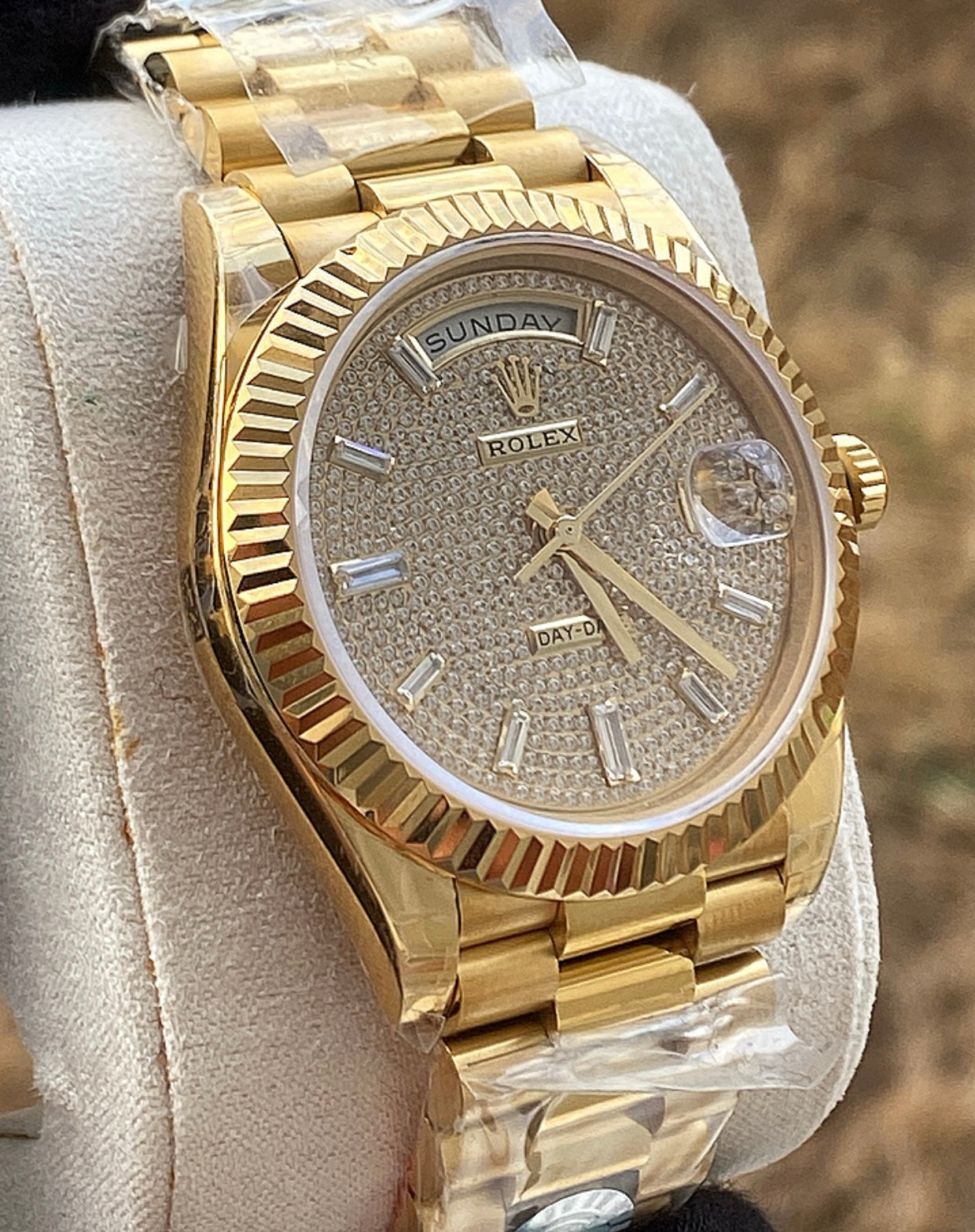 DayDate Yellow Gold - قطعة وحدة كلين طبق الأصل مينا باڤد