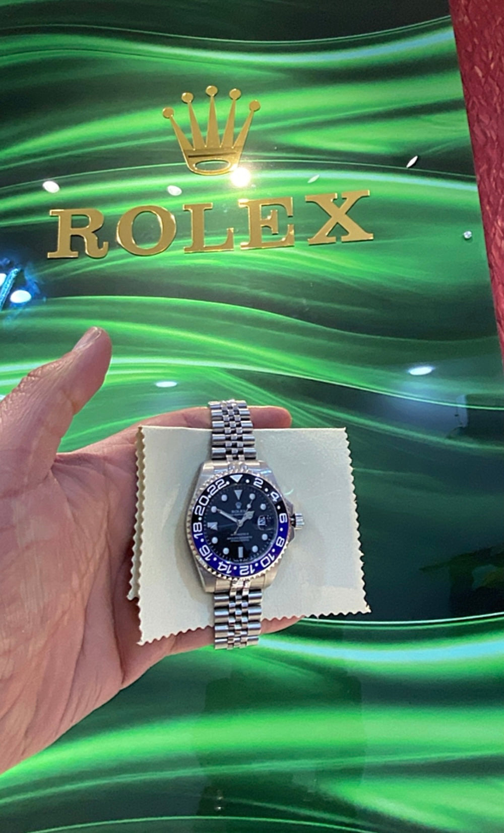 43 mm رولكس باتمان اصدار ٢٠٢٤ كلين تايتل + الكارد الذكي الجديد