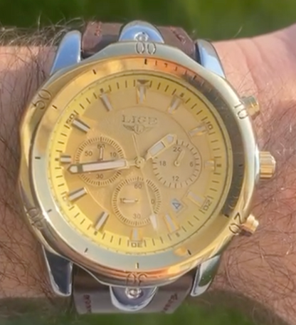 ساعة lige الاصدار الابيض والذهبي