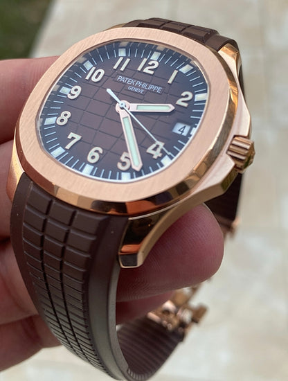 باتيك فيليب اكوا نوت روز جولد ستراب بني و مينا اومبريه- كلين طبق الاصل لا تميز